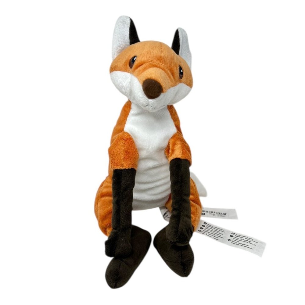 IKEA Vandrig Rav Orange 16 in Fox Stuffed Animal Plush Toy Sweden